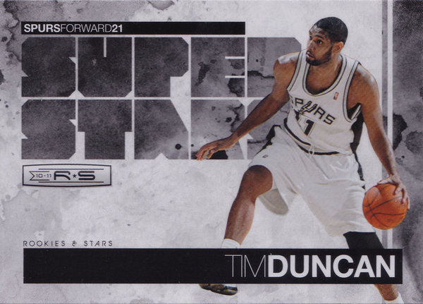 2010-11 Rookies and Stars Superstars #13 Tim Duncan Spurs!