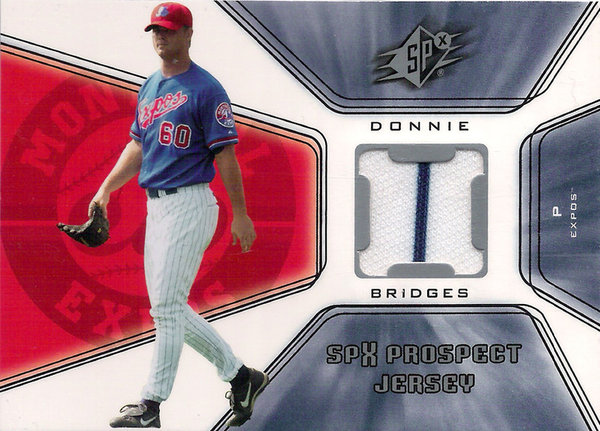 2001 SPx #124 Donnie Bridges Prospect Jersey Expos!