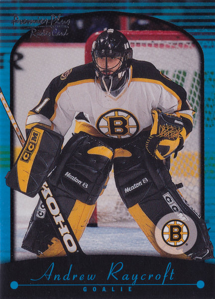 2000-01 Topps Premier Plus #115 Andrew Raycroft RC Goalie Bruins!