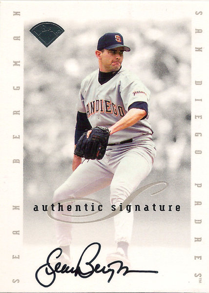 1996 Leaf Signature Extended Autographs #8 Sean Bergman AUTO Padres!
