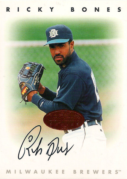 1996 Leaf Signature Autographs #28 Ricky Bones AUTO Brewers!
