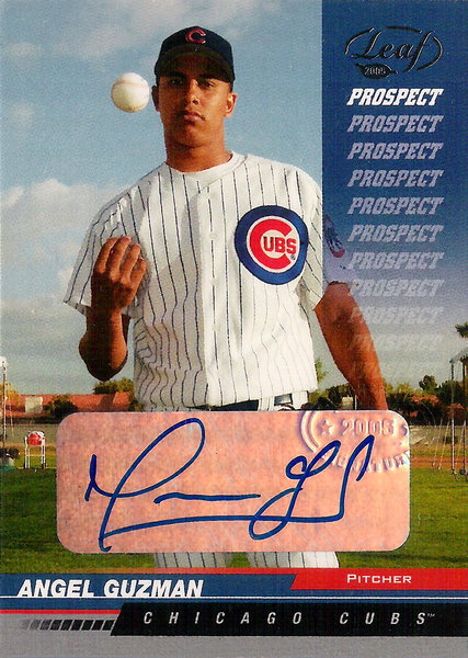 2005 Leaf Autographs #202 Angel Guzman Prospect AUTO Cubs!