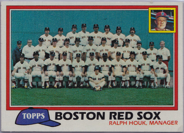 1981 Topps #662 Red Sox Team CL/Ralph Houk MG Team Card EX Vintage