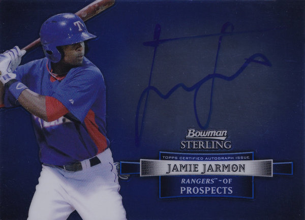 2012 Bowman Sterling Prospect Autographs #JJ Jamie Jarmon AUTO Rangers!