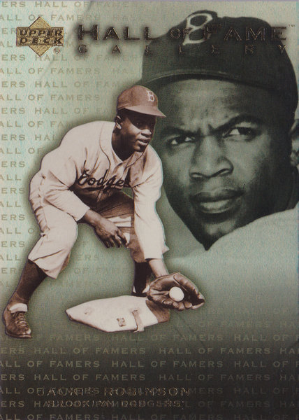 2001 Upper Deck Hall of Famers Gallery #G4 Jackie Robinson Dodgers!