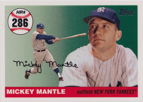 2006 Topps Mantle Home Run History #286 Mickey Mantle Yankees!