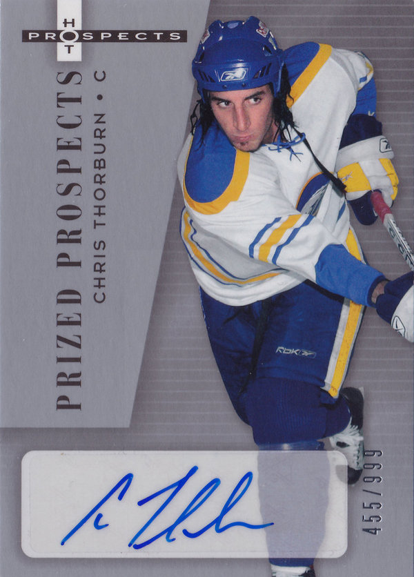 2005-06 Hot Prospects #191 Chris Thorburn AUTO RC /999 Sabres!