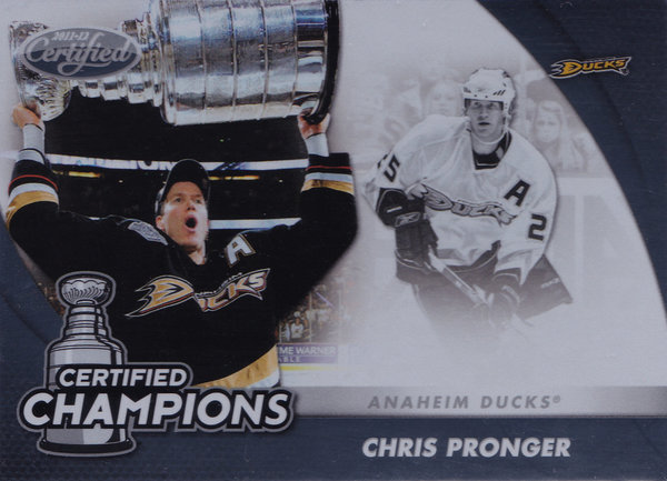 2011-12 Certified Champions #13 Chris Pronger Ducks!