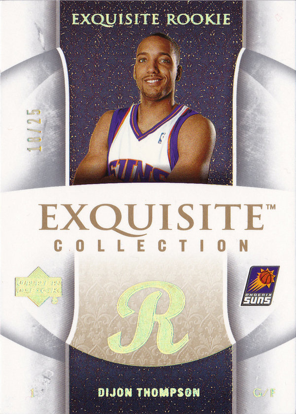 2005-06 Exquisite Collection Gold #88 Dijon Thompson RC /25 Suns!