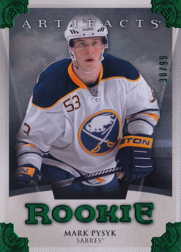 2013-14 Artifacts Emerald #177 Mark Pysyk RC /99 Sabres!