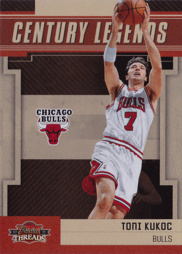 2010-11 Panini Threads Century Legends #14 Toni Kukoc Bulls!