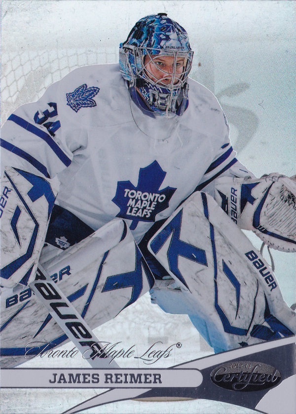 2012-13 Certified Mirror Hot Box #34 James Reimer Goalie Maple Leafs!