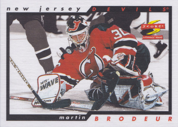 1996-97 Score Samples #10 Martin Brodeur Goalie Devils!