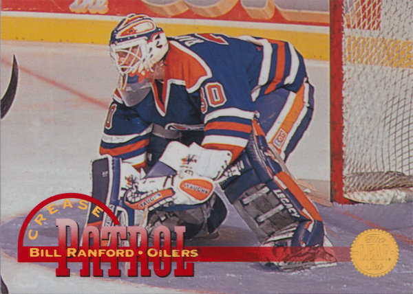 1994-95 Leaf Crease Patrol #10 Bill Ranford Oilers!