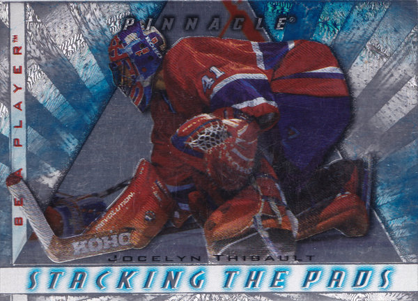 1997-98 Be A Player Stacking the Pads #9 Jocelyn Thibault Goalie Canadiens!