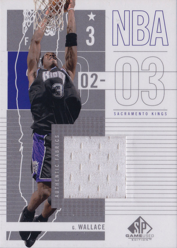 2002-03 SP Game Used #84 Gerald Wallace Jersey Kings!