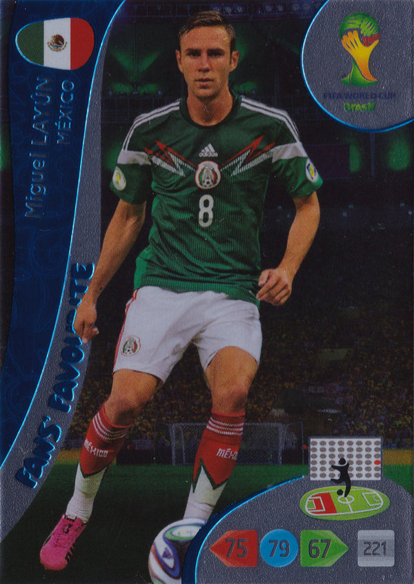 2014 Panini Adrenalyn XL FIFA World Cup Brazil Fans' Favourite Miguel Layun Mexico