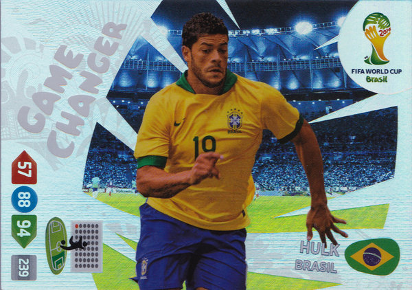 2014 Panini Adrenalyn XL FIFA World Cup Brazil Game Changer Hulk Brasil