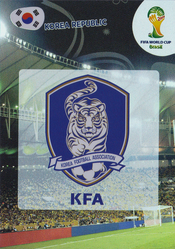 2014 Panini Adrenalyn XL FIFA World Cup Brazil Logo Card/Wappen Korea Republic