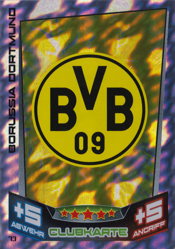 2013-14 Topps Match Attax Bundesliga Clubkarte/Wappen Borussia Dortmund