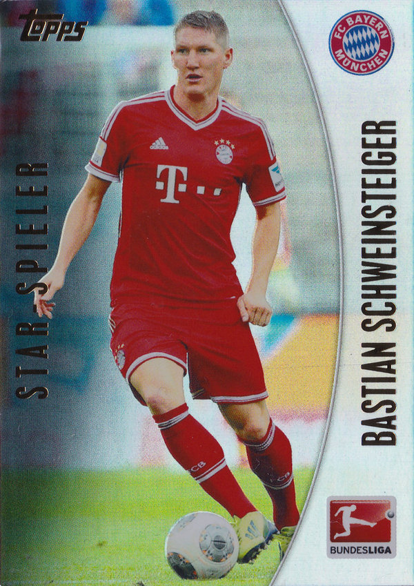 2013-14 Topps Bundesliga Chrome Star-Spieler #161 Bastian Schweinsteiger Bayern München