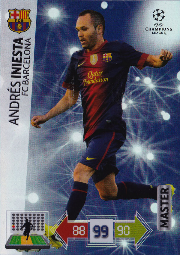 2012-13 Panini Adrenalyn XL Champions League Master Andrés Iniesta FC Barcelona