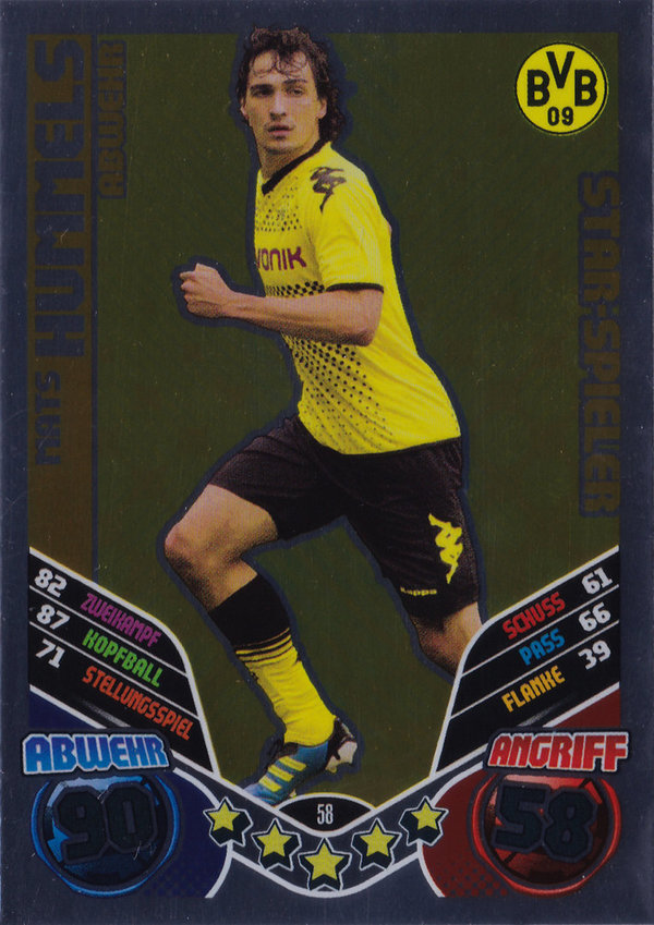 2011-12 Topps Match Attax Bundesliga Star-Spieler Mats Hummels Borussia Dortmund