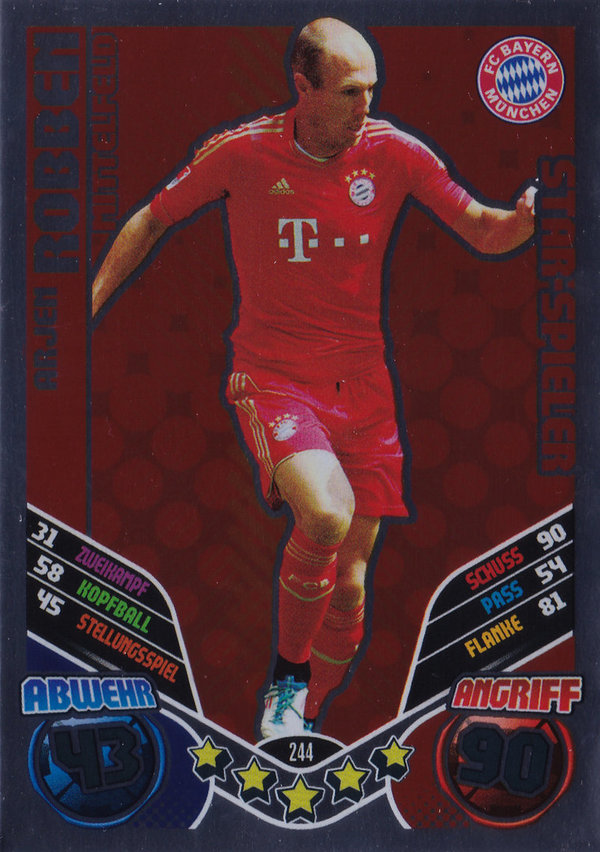 2011-12 Topps Match Attax Bundesliga Star-Spieler Arjen Robben Bayern München