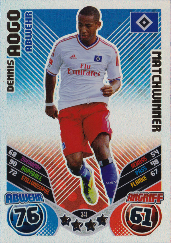 2011-12 Topps Match Attax Bundesliga Matchwinner Dennis Aogo Hamburger SV