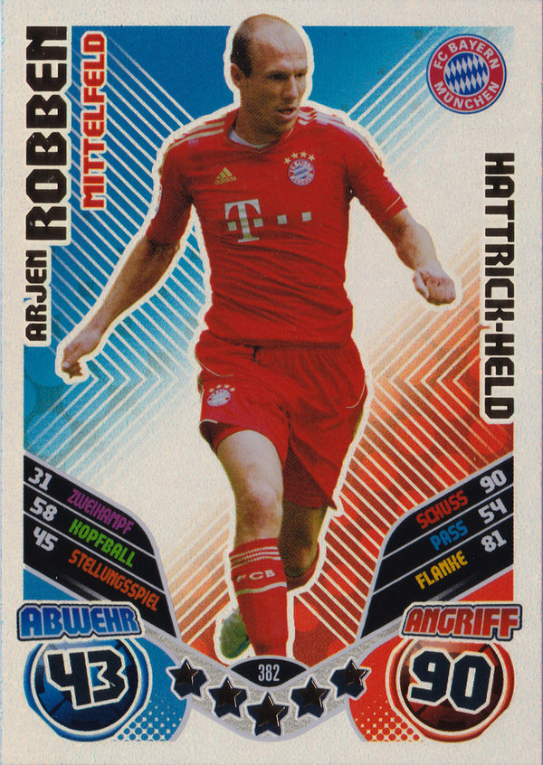 2011-12 Topps Match Attax Bundesliga Hattrick-Held Arjen Robben Bayern München