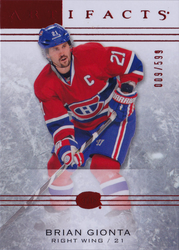 2014-15 Artifacts Ruby #93 Brian Gionta /599 Canadiens!
