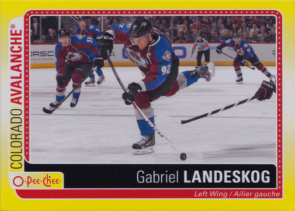 2013-14 O-Pee-Chee Stickers #SGL Gabriel Landeskog Avalanche!