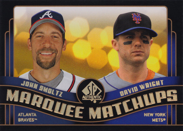 2008 SP Authentic Marquee Matchups #MM6 John Smoltz/David Wright Braves/Mets!