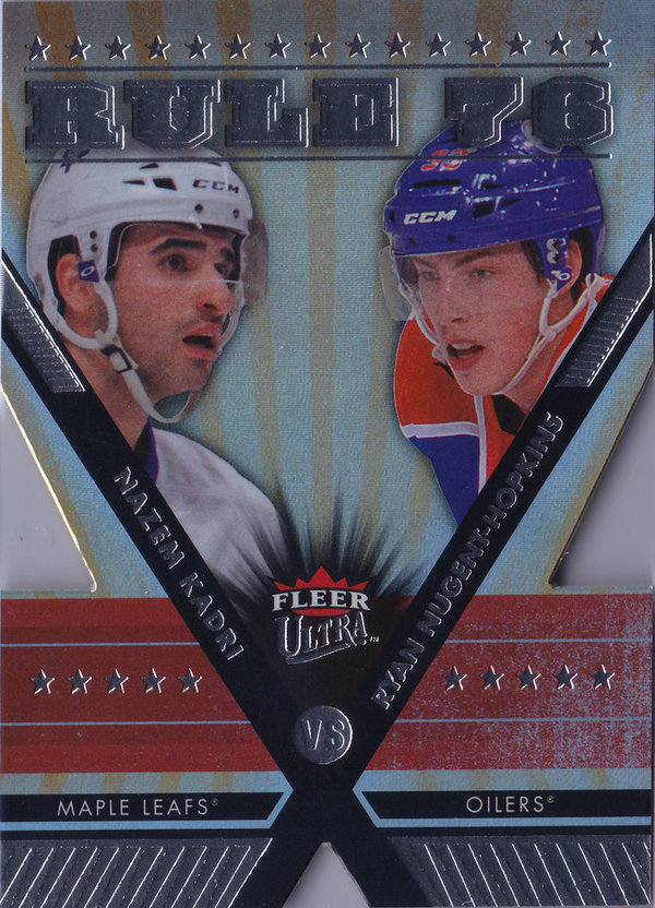 2014-15 Ultra Rule 76 Nazem Kadri/Ryan Nugent-Hopkins Maple Leafs/Oilers!