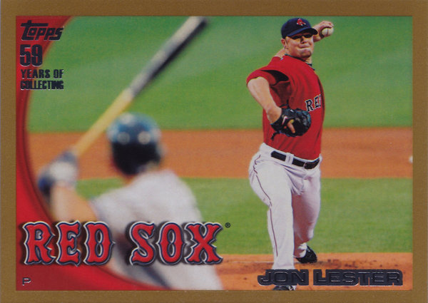 2010 Topps Gold Border #656 Jon Lester /2010 Red Sox!