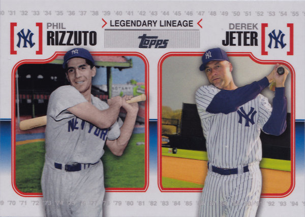 2010 Topps Legendary Lineage #LL39 Phil Rizzuto/Derek Jeter Yankees!