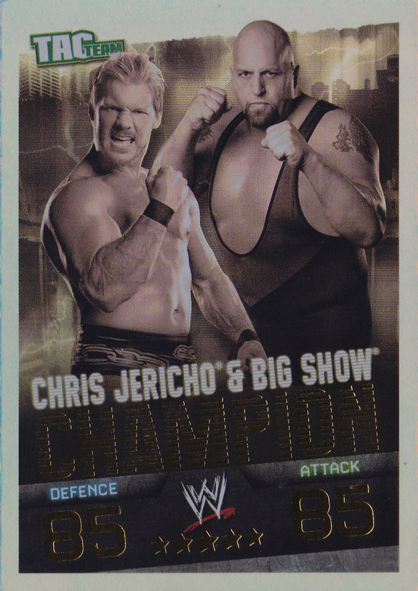 2009 Topps WWE Slam Attax Evolution Champion Chris Jericho & Big Show