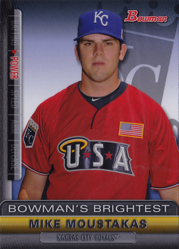 2011 Bowman Bowman's Brightest #BBR2 Mike Moustakas Royals!