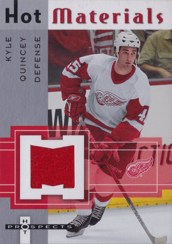 2005-06 Hot Prospects Hot Materials #HMKQ Kyle Quincey Red Wings!