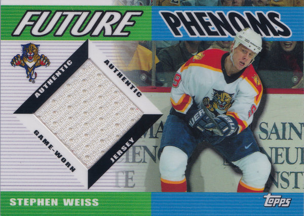 2003-04 Topps Traded Future Phenoms Jersey Stephen Weiss Panthers!