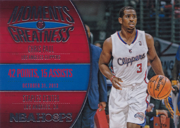 2014-15 Hoops Moments of Greatness #17 Chris Paul Clippers!