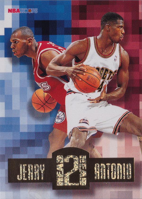 1996-97 Hoops Head to Head #HH7 Antonio McDyess/Jerry Stackhouse Nuggets/76ers!