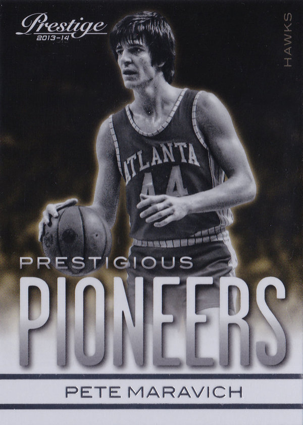 2013-14 Prestige Prestigious Pioneers #10 Pete Maravich Hawks!