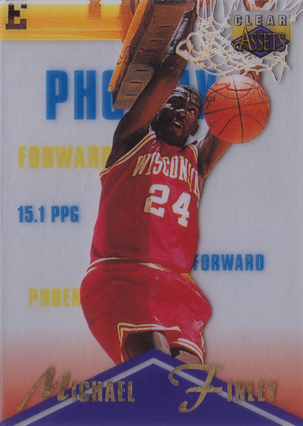 1996 Clear Assets #20 Michael Finley Rookie Wisconsin