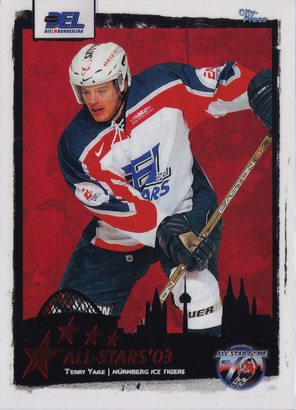 2003-04 DEL Playercards All-Stars '03 #AS15 Terry Yake Nürnberg Ice Tigers
