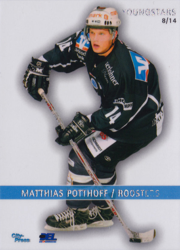 2006-07 DEL Playercards Young-Stars #8/14 Matthias Potthoff Iserlohn Roosters