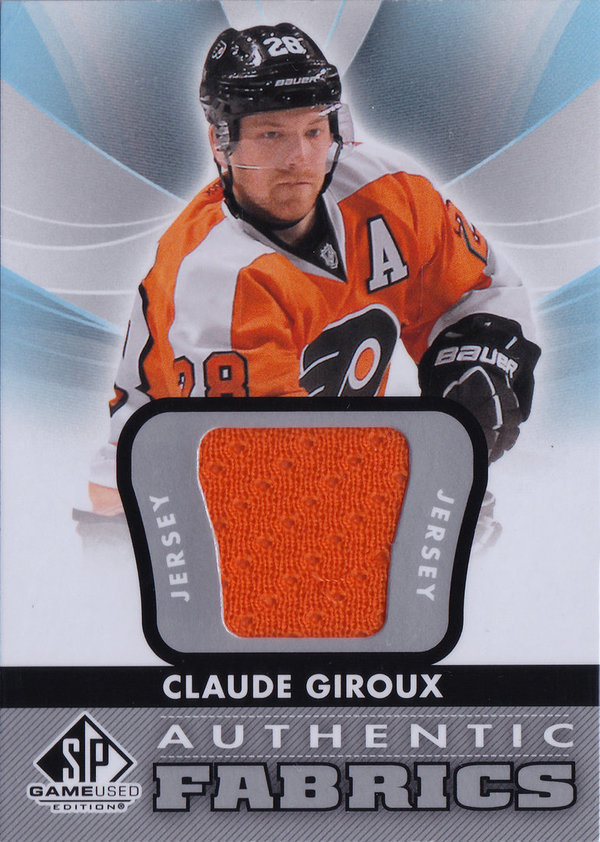 2012-13 SP Game Used Authentic Fabrics Jersey Claude Giroux Flyers!