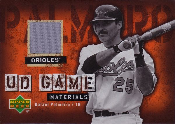 2006 Upper Deck UD Game Materials #RP Rafael Palmeiro Jersey Orioles!