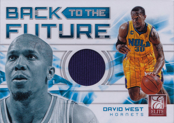 2012-13 Elite Back to the Future Materials #10 David West Hornets!