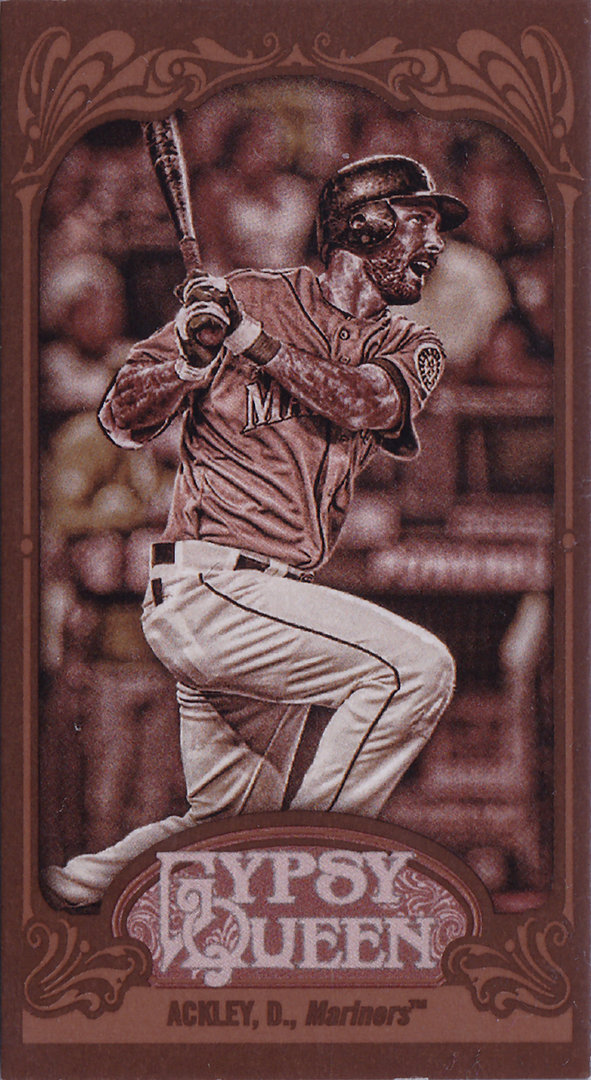 2012 Topps Gypsy Queen Mini Sepia #278 Dustin Ackley /99 Mariners!